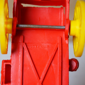 1950s Vintage AUBURN RUBBER CO. Red Farm Wagon Buckboard Toy. Made in U.S.A.