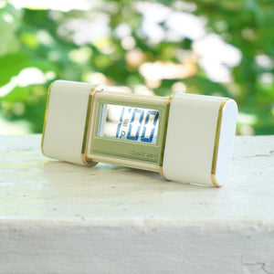 Rare Vintage DELUXE Quartz Digital Mini Travel Alarm Clock. CA-73. 3" Wide.