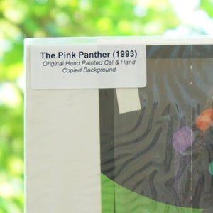 1993 PINK PANTHER Signed Original Hand Painted Cel & Hand Copied Background. AIA Certificate of Authenticity.