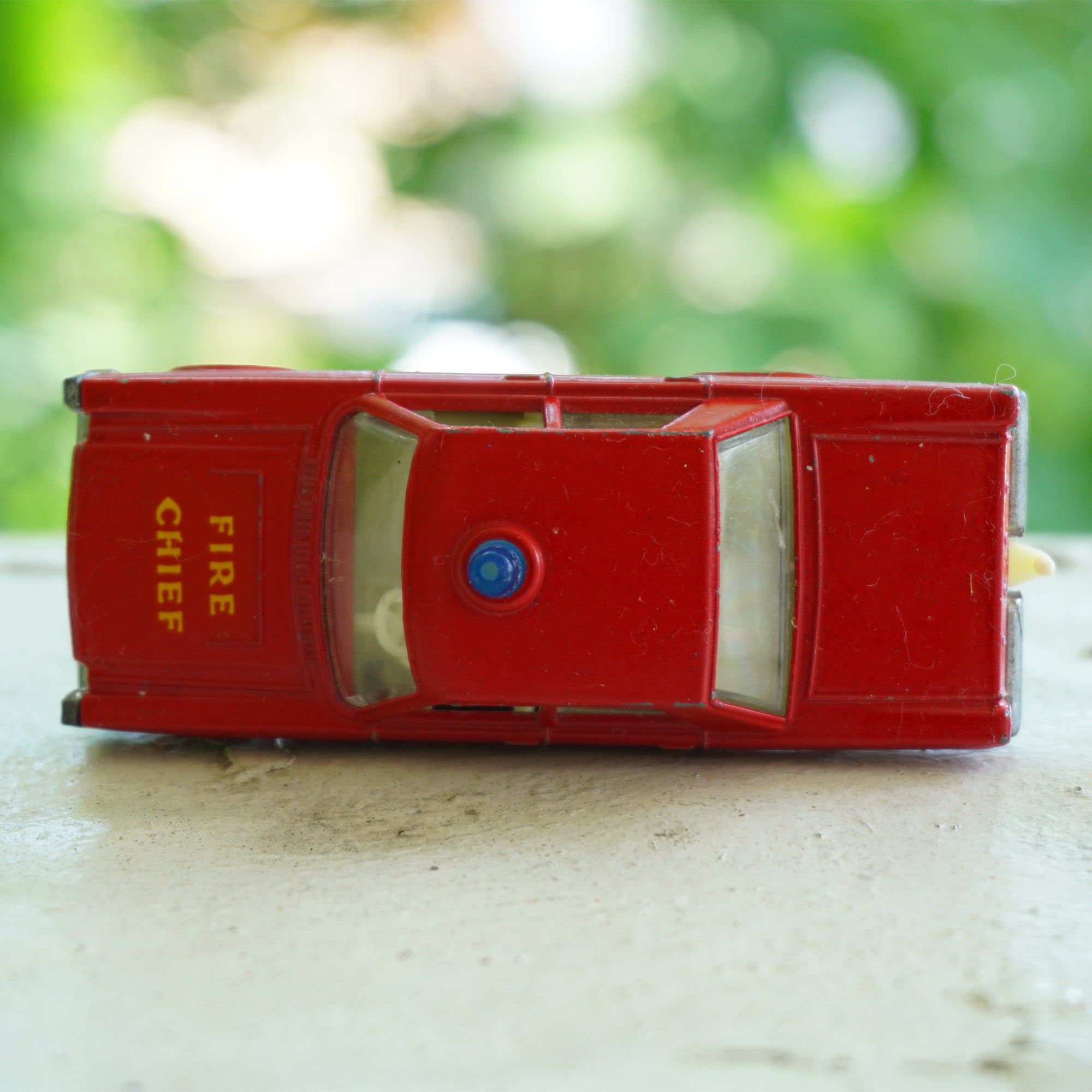 1966 Vintage MATCHBOX No. 55/59 Red Ford Galaxie FIRE CHIEF. Made in England by Lesney.