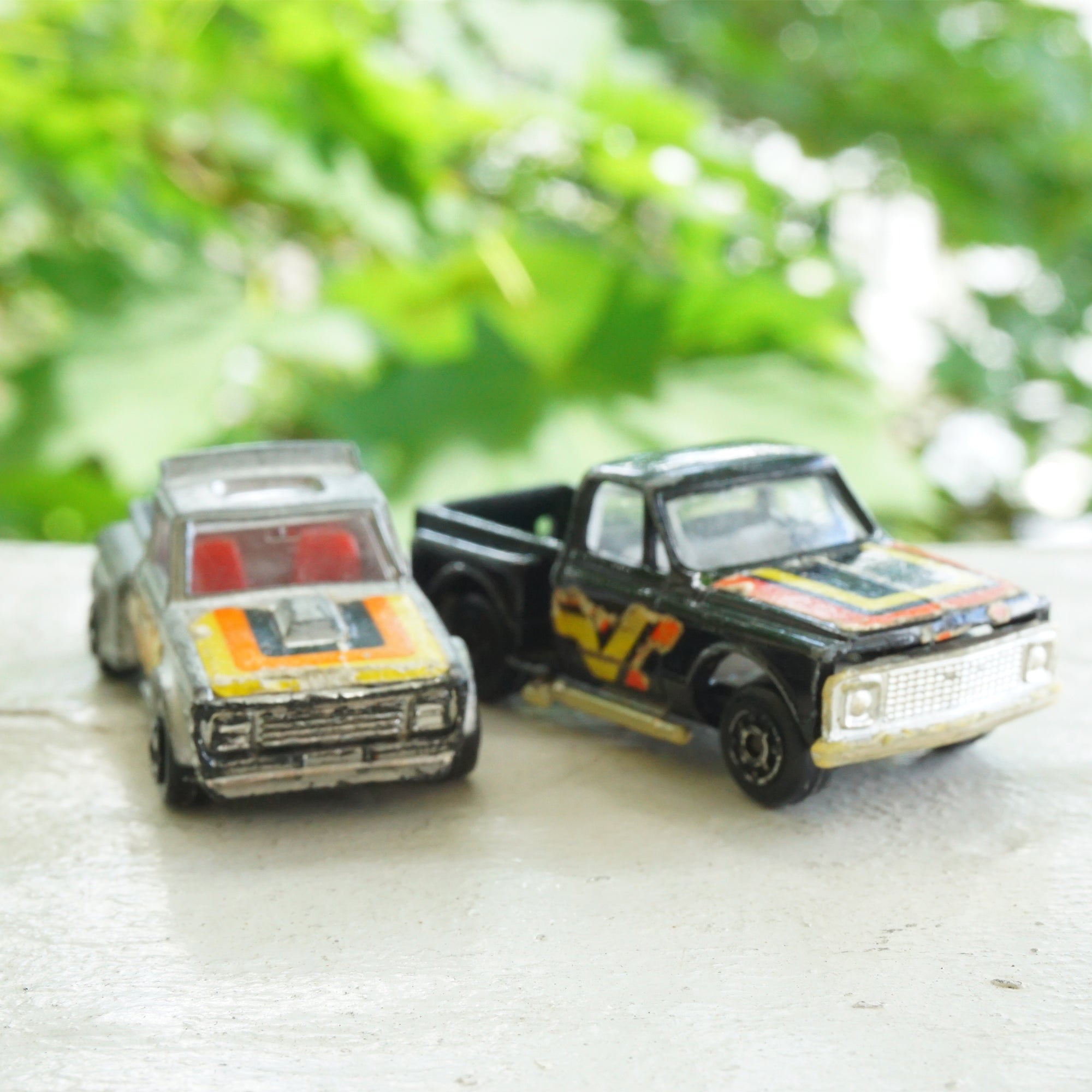 1970s Lot of 2 Vintage ZYLMEX Pickups. Fun Trucking Courier P353 & Chevy Stepside P338.