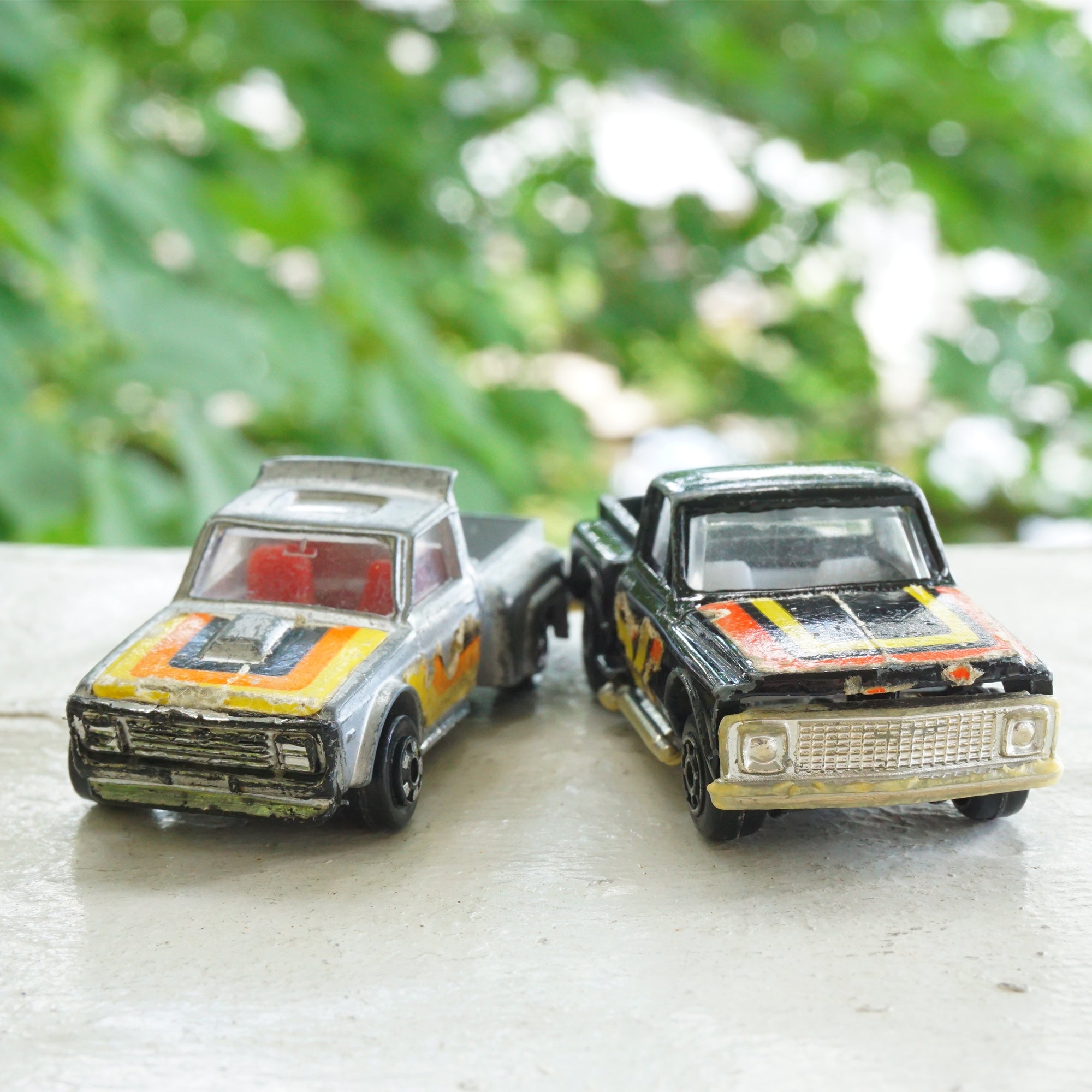 1970s Lot of 2 Vintage ZYLMEX Pickups. Fun Trucking Courier P353 & Chevy Stepside P338.