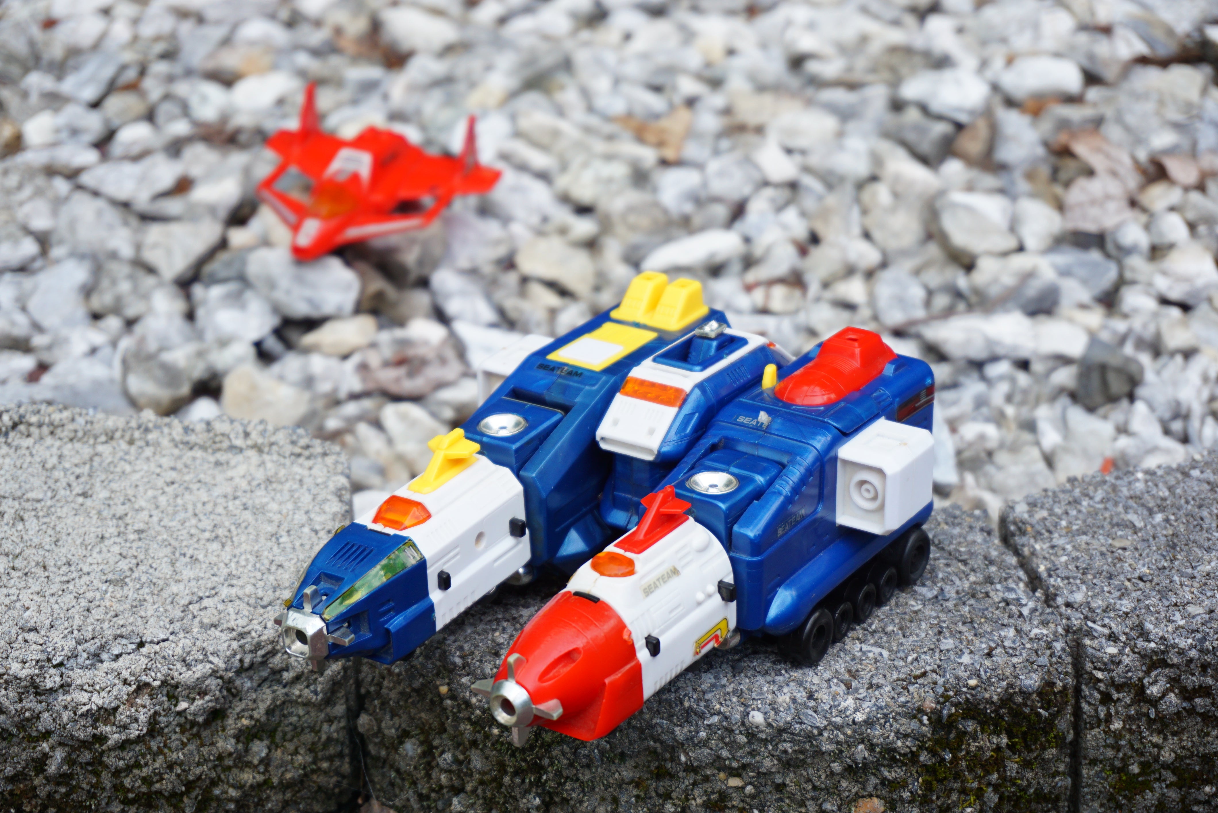 1980s Vintage DAIRUGGER: Vehicle Force Voltron. #5 Air Team, Falcon Jet Fighter & #6–10 Sea Team Included.