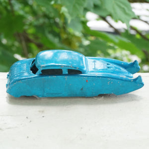 Vintage Diecast MIDGETOY Blue Old Toy Car. Made in Rockford, IL, U.S.A.