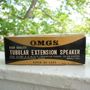 1962 Vintage O.M.G.S. Tubular Extension Speaker with Interchangeable Plugs. Model #564. Made in Japan.