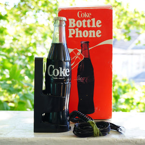 1983 Vintage COCA-COLA Bottle Shaped Full Feature Electronic Corded Phone. Model 5000. Made by Arrow Trading Company.