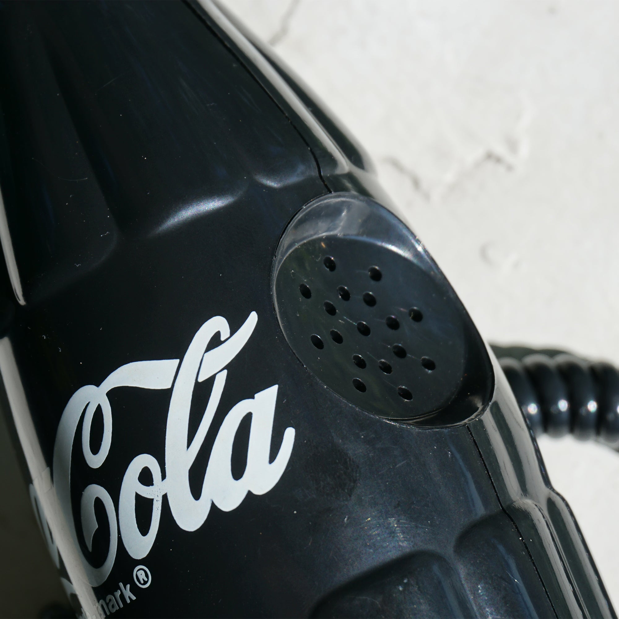 1983 Vintage COCA-COLA Bottle Shaped Full Feature Electronic Corded Phone. Model 5000. Made by Arrow Trading Company.