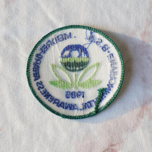 1985 Vintage 3" Jamboree Environmental Awareness Award B.S.A Clothing Patch. Blue, Green and White Colors.