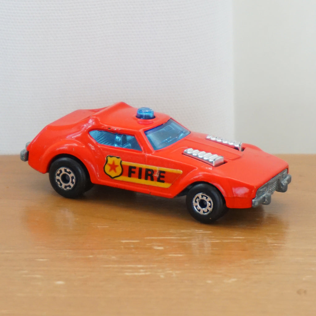 1978 Vintage Diecast MATCHBOX Red Superfast No. 64: Fire Chief. Made in England by Lesney.