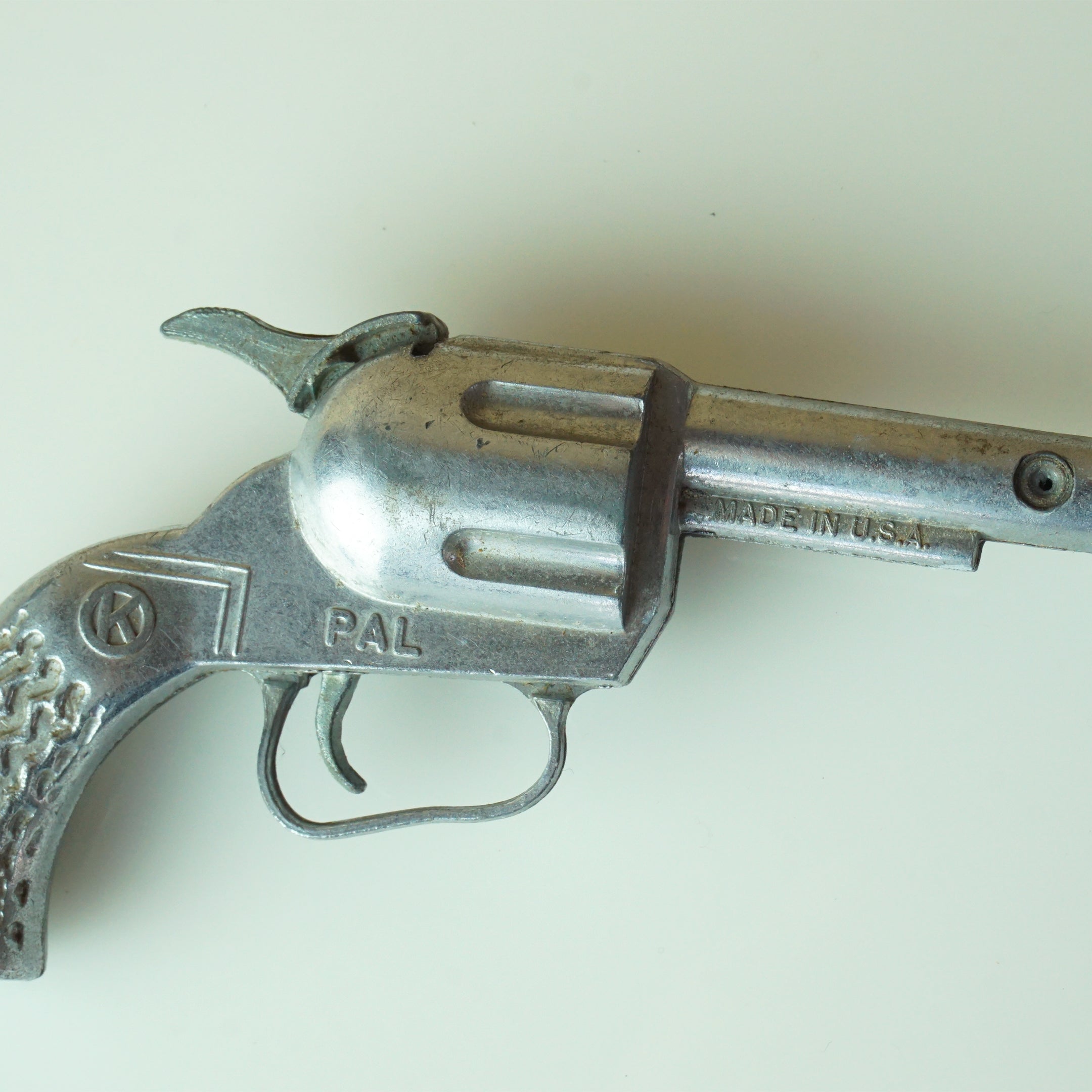 1950s Vintage 6" Diecast KILGORE K PAL Paper Popper, Single Shot Cap Pistol. Made In USA.