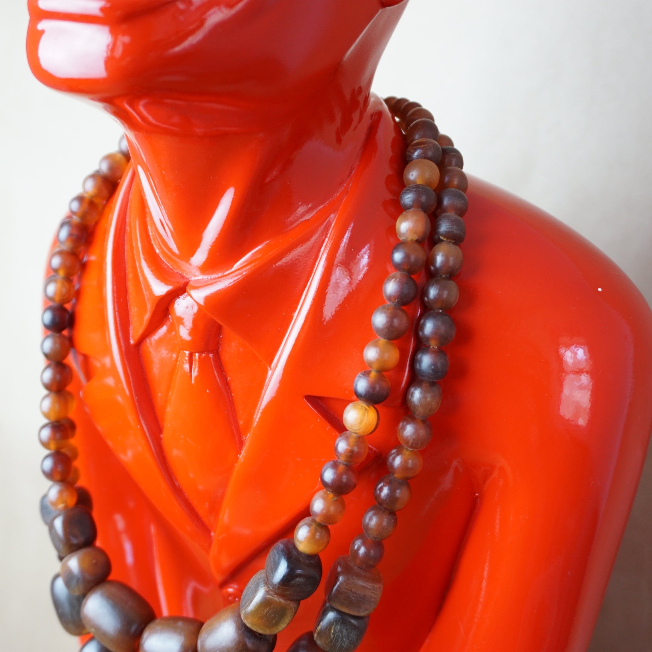 Vintage DKNY Double Strand Amber-style Necklace