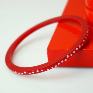 Vintage Bakelite Red Dotted Bracelet