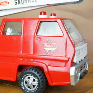1960s Vintage 17" TONKA Large Snorkel Fire Truck with Extending Bucket and Hose