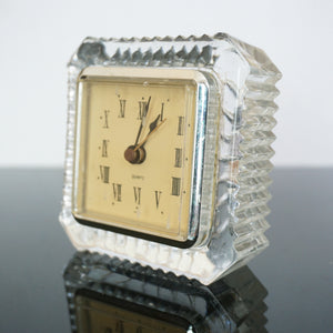 Vintage QUARTZ Crystal Frame and Backing Desktop SHONTEK Clock