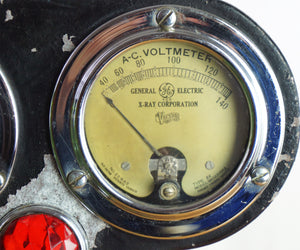 1930s Antique GE X-RAY VICTOR AC Ammeter & Voltmeter Jeweled Medical Meter