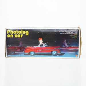 1960 "Photoing on Car" Tin Rolls Royce Car. Model: ME630. Vintage Toy.