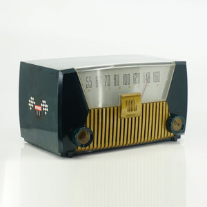 Mid-Century 1954 Motorola 62X Forest Green Radio. Made in USA.