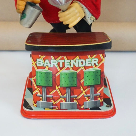 Mid-Century 1960s ROSKO Charley Weaver Bartender Toy. Made in Japan.