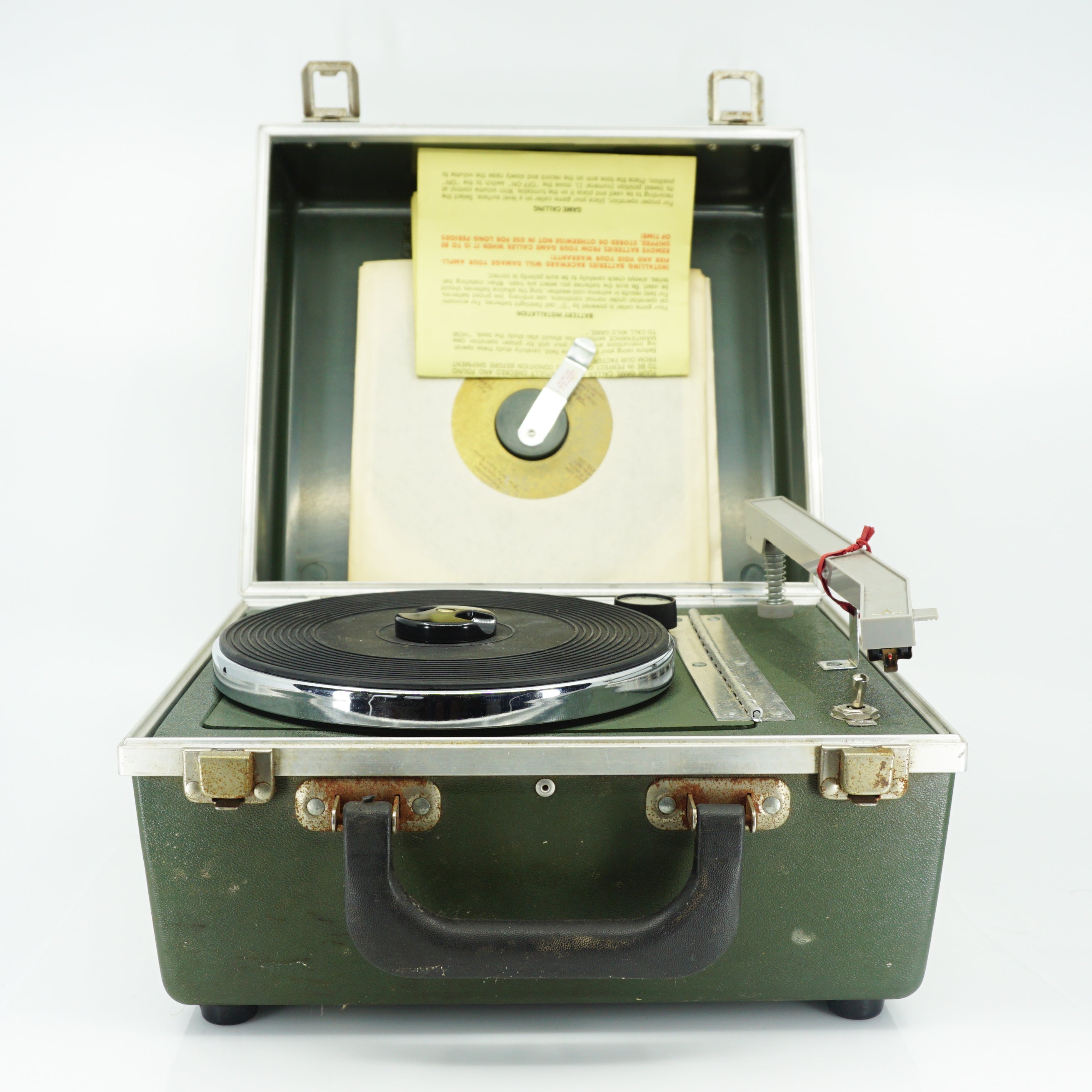 Vintage Johnny Stewart's Mini Record Player Game Caller. Deluxe