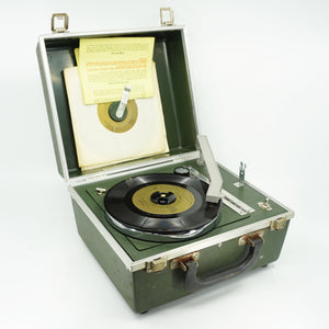 Vintage Johnny Stewart's Mini Record Player Game Caller. Deluxe "Electri-Call" Model #500. Made in USA.