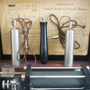 Antique Portable Double Cell Faradic Battery in Case. Shock Quack Medical Device