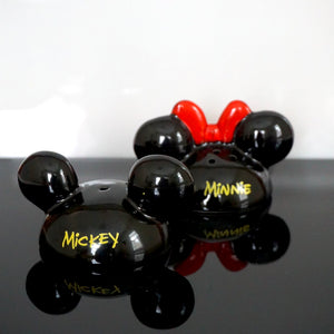 DISNEY Mickey Mouse and Minnie Ears Hats, Ceramic Salt & Pepper Shakers