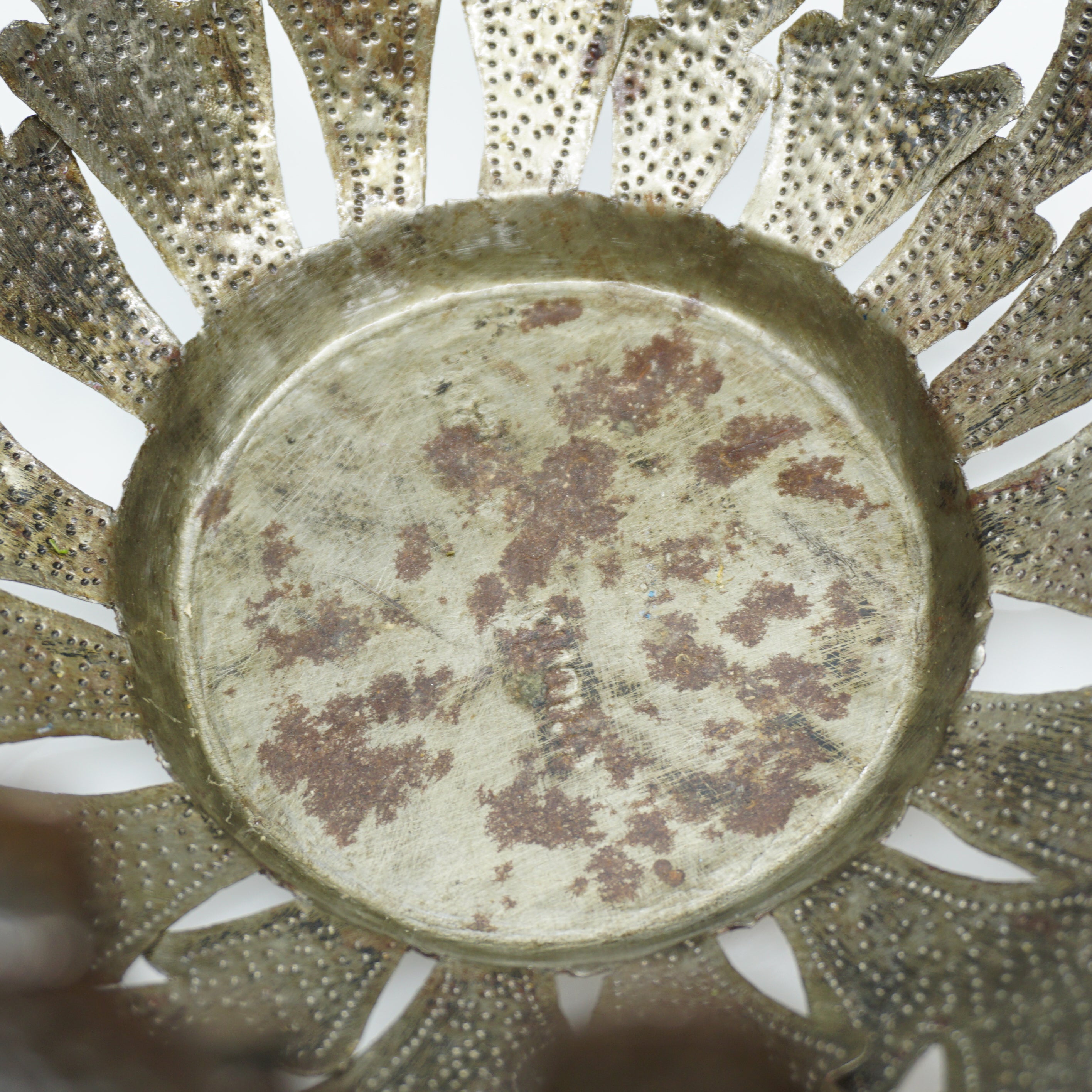 Signed Josnel Bruno Handmade, Hammered, Chiseled and Incised Coral Reef Bowl. Made in Haiti.