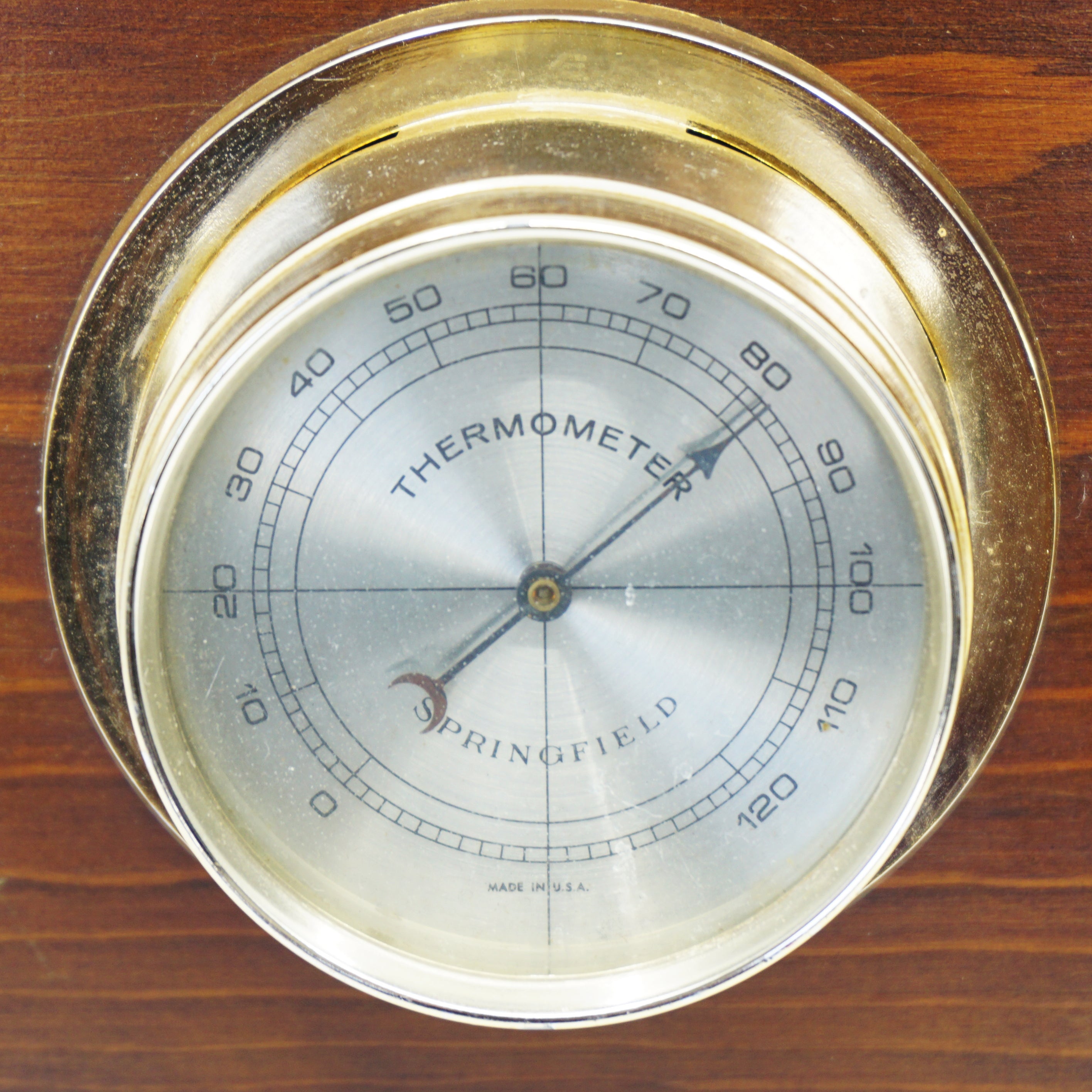 Vintage Thermometer, Barometer and Humidity Meter by Springfield Instrument. Made in USA.