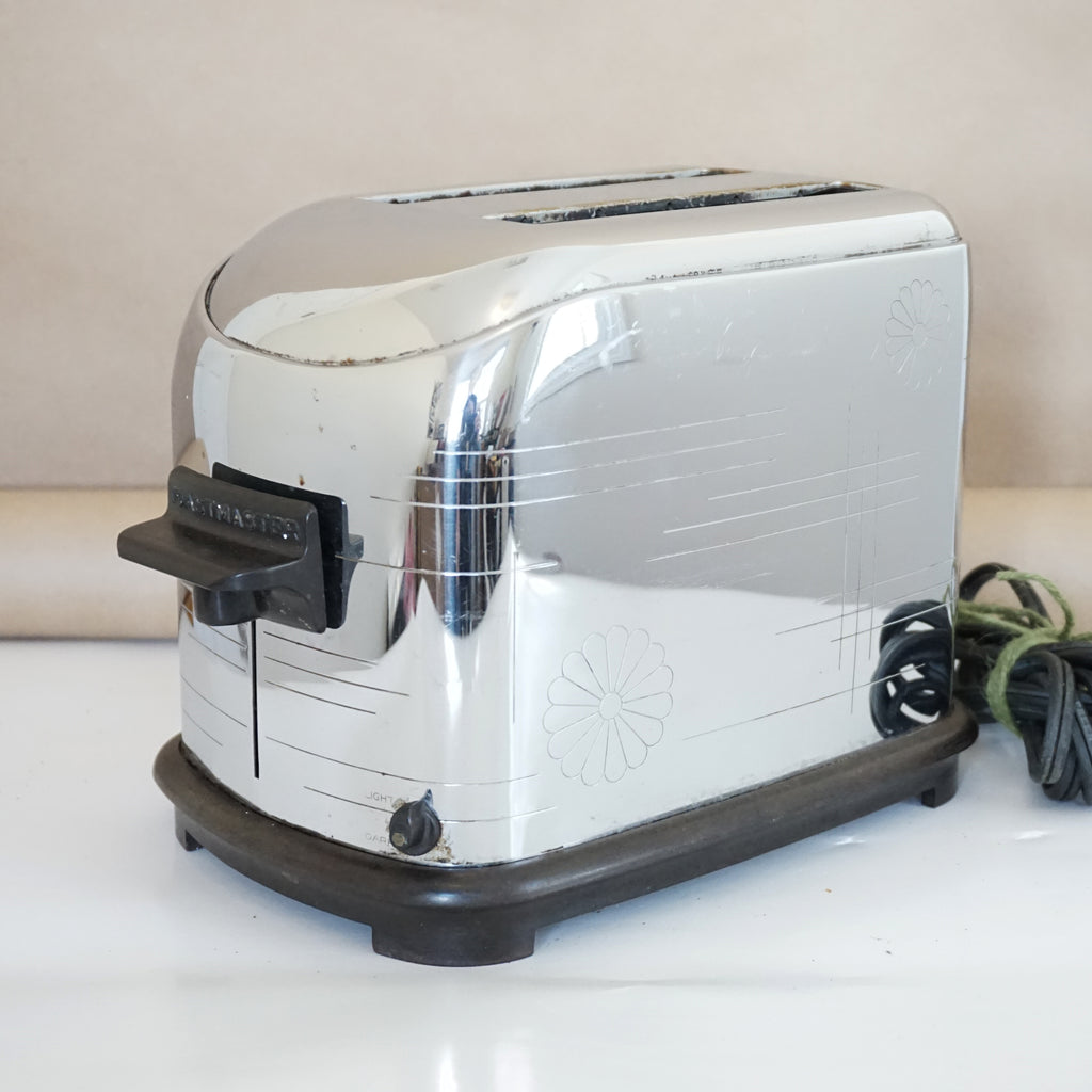 Mid Century TOASTMASTER 2-Slice Toaster Model 1B6. Made in USA. MINT.