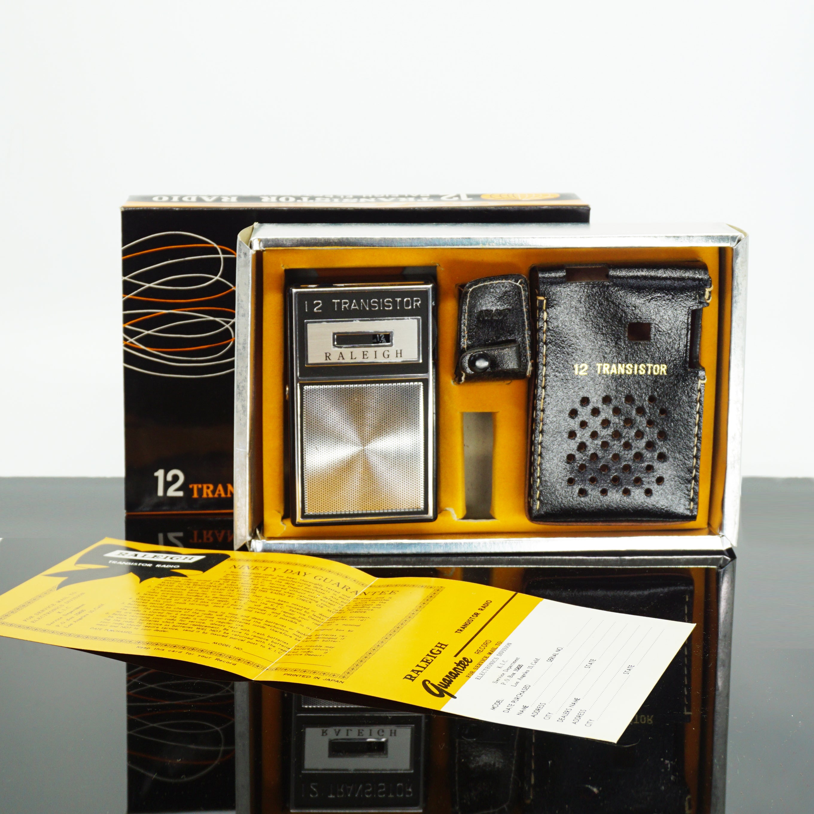 Mid-Century Raleigh's 12 Transistor Radio: Model 1212. Made in Japan. NIB