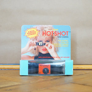 1980s HOT SHOT Mini Film Vintage Camera 110mm with Coin Box and Key Holder (NOS)