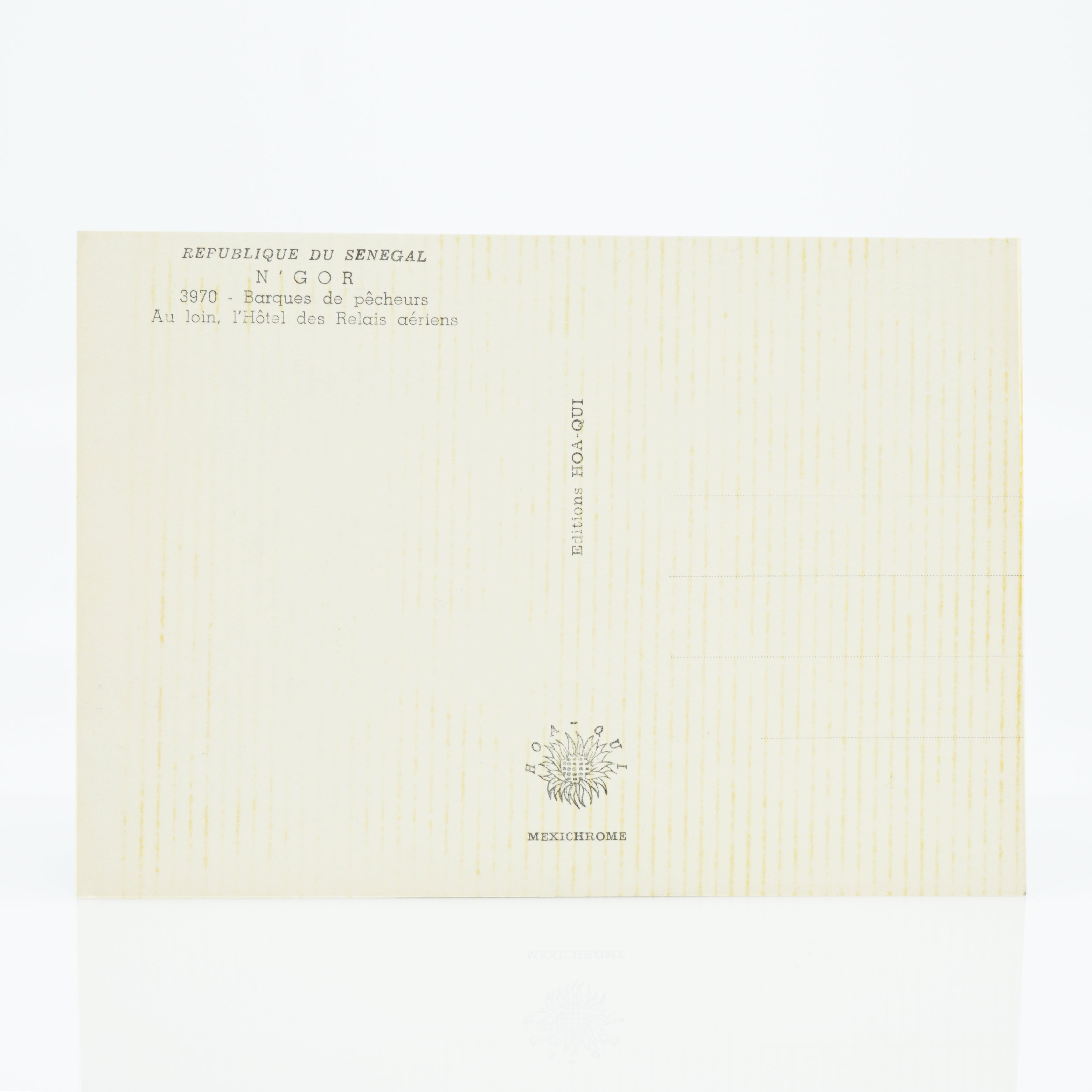 Pre-1970 Unused Postcard, Republique Du Senegal, Africa, N'Gor, Au loin, l'Hotel des Relais Aeriens, Editiona HOA-QUI