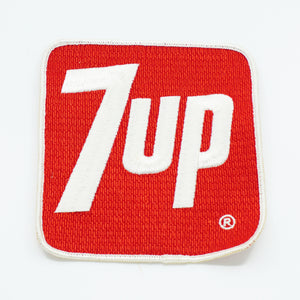 7up Clothing Patch. 5" x 5.5" Square, Round Corners. Red and White