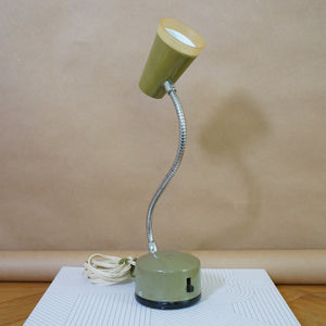 1960s Mid Century NORELCO A-1637 Gooseneck Portable Soft Green MCM Desk Lamp
